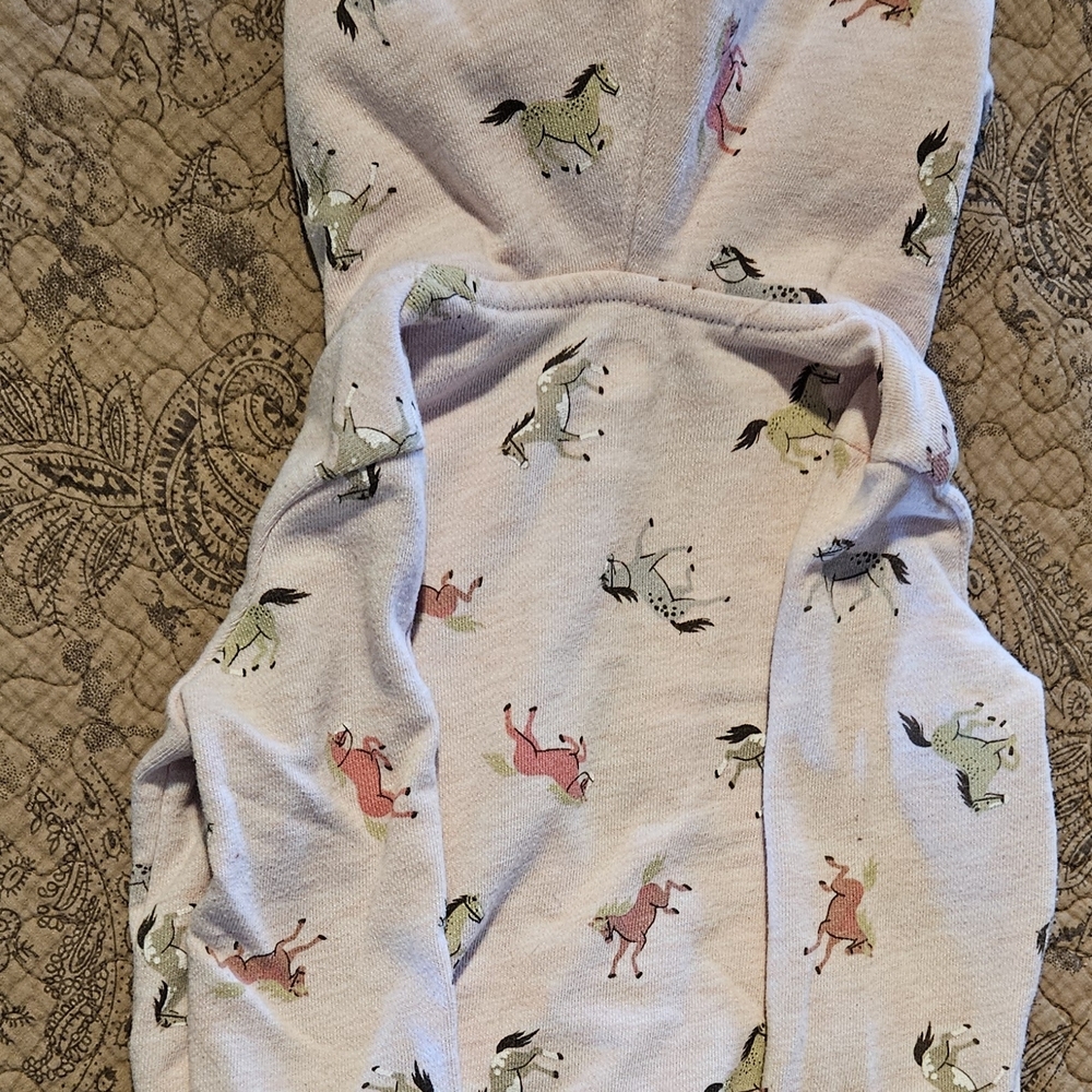 John Deere Toddler Horse Print Hoodie - Pink 2T - Picture 2 of 10